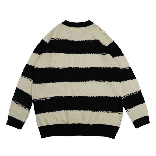 men's sweaters fojaganto autumn youth jacquard trend high street long-sleeved pullover fashion loose striped plain men 4r1c, White;black
men's sweaters fojaganto autumn youth jacquard trend high street long-sleeved pullover fashion loose striped plain men 4r1c, White;black