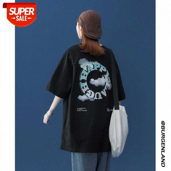 women's short-sleeved shirt loose korean harajuku style net red half-sleeved #gb8l, White
women's short-sleeved shirt loose korean harajuku style net red half-sleeved #gb8l, White