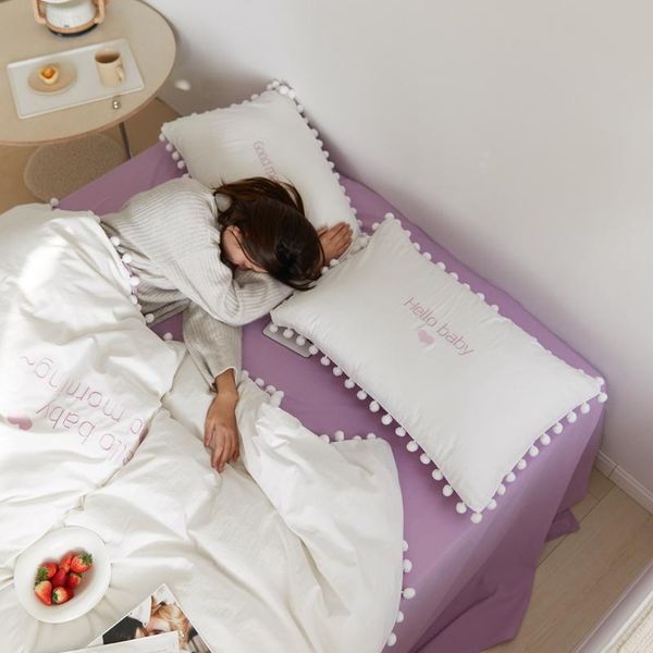 bedding sets fresh color set king twin duvet cover with ball decor washed cotton solid gril bedclothes flat/fitted sheet home textile
bedding sets fresh color set king twin duvet cover with ball decor washed cotton solid gril bedclothes flat/fitted sheet home textile