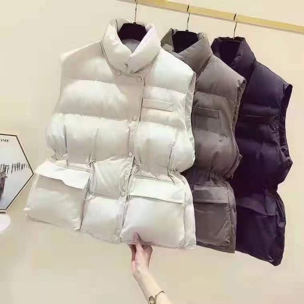 2021 autumn winter women's korean short versatile waist closing white duck down vt stand collar waistcoat vt, Black;white
2021 autumn winter women's korean short versatile waist closing white duck down vt stand collar waistcoat vt, Black;white