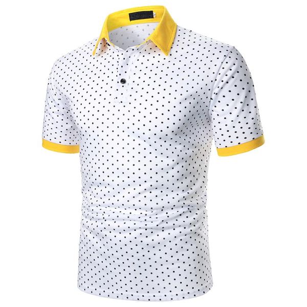 men's polos summer casual shirts 2021 n polka dot print button short-sleeved shirt men clothing ropa chemise homme, White;black
men's polos summer casual shirts 2021 n polka dot print button short-sleeved shirt men clothing ropa chemise homme, White;black
