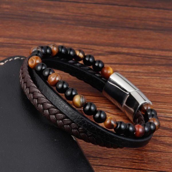 charm bracelets tiger eye stone leather cord bracelet lapis lazuli natural stainless steel multilayer braided, Golden;silver
charm bracelets tiger eye stone leather cord bracelet lapis lazuli natural stainless steel multilayer braided, Golden;silver