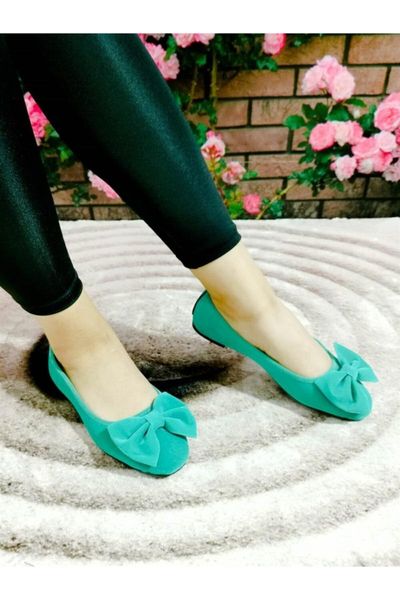 slippers women's bow home the ballet, Black