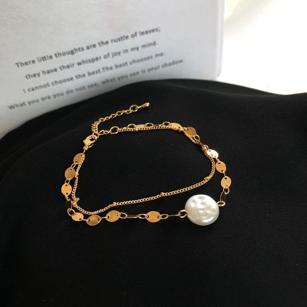 link, chain sequins women bracelet artificial pearl bracelets fashion round couples jewelry hand made gold color classic alloy bransoletka, Black
link, chain sequins women bracelet artificial pearl bracelets fashion round couples jewelry hand made gold color classic alloy bransoletka, Black