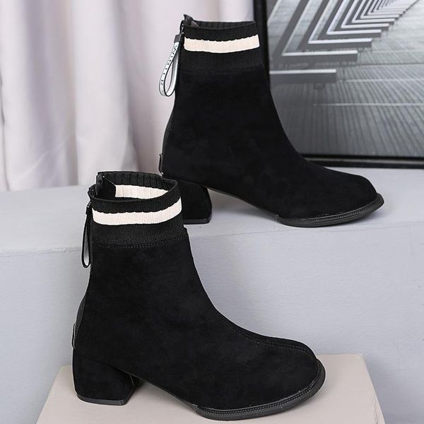 boots autumn winter women ankle woolen flock female zipper metal decoration mid heel shoes lady black brown square toe
boots autumn winter women ankle woolen flock female zipper metal decoration mid heel shoes lady black brown square toe
