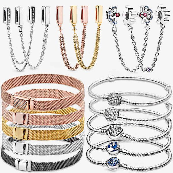 fashion 925 sterling silver sparkling safety chain fit original pandora snake bracelet reflection women jewelry gift, Golden;silver
fashion 925 sterling silver sparkling safety chain fit original pandora snake bracelet reflection women jewelry gift, Golden;silver