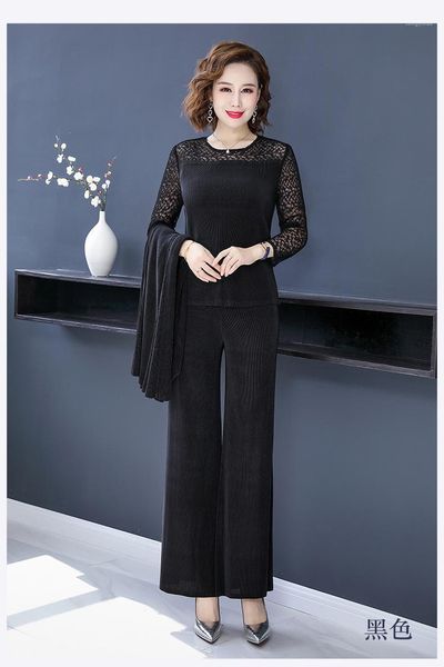 women's tracksuits sellin miyake lace three-piece set of sleeveless long coat + three quarter o-neck t-shirt +straight pants in stock, Gray
women's tracksuits sellin miyake lace three-piece set of sleeveless long coat + three quarter o-neck t-shirt +straight pants in stock, Gray
