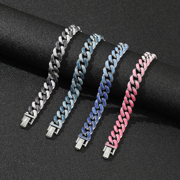 link, chain basic punk alloy gradient bracelet for men women cuban hip-hop jewelry fashion solid metal accessories, Black
link, chain basic punk alloy gradient bracelet for men women cuban hip-hop jewelry fashion solid metal accessories, Black