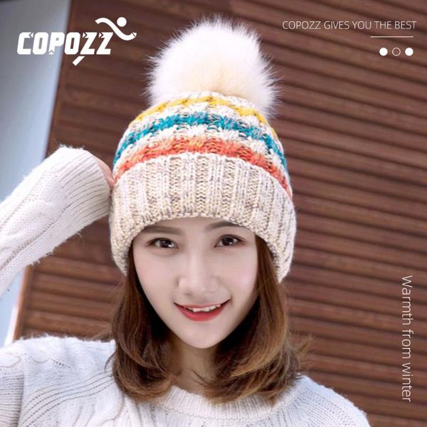 fur ball cap pompom winter hat for women girl 's knitted beanies skiing casual thick warm female outdoor hats, Black;white
fur ball cap pompom winter hat for women girl 's knitted beanies skiing casual thick warm female outdoor hats, Black;white
