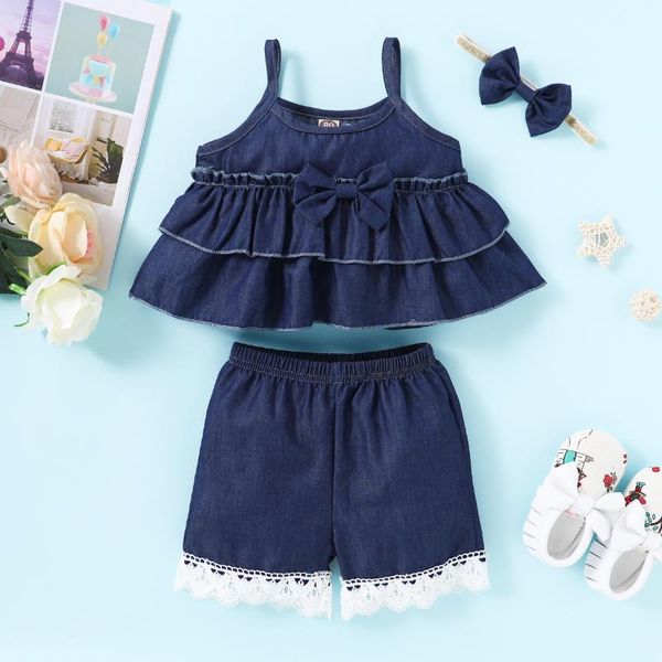 summer baby girls sleeveless ruffled vest and denim pants headband outfits set toddler girl clothes clothing sets, White
summer baby girls sleeveless ruffled vest and denim pants headband outfits set toddler girl clothes clothing sets, White