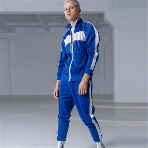mens colorblocked tracksuits designer male stand collar cardigan 2pcs sets fashion trend thin section casual long sleeve trousers suits, Gray
mens colorblocked tracksuits designer male stand collar cardigan 2pcs sets fashion trend thin section casual long sleeve trousers suits, Gray