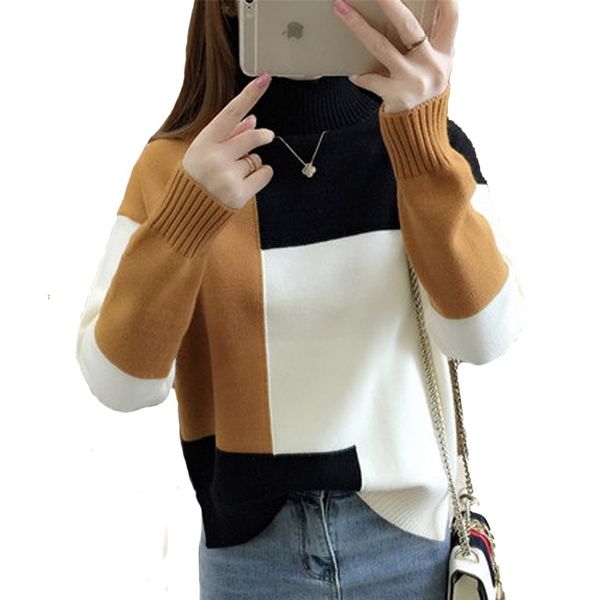 sweater turtleneck women fashion loose pullover sweaters knitting sweater winter clothing, White;black
sweater turtleneck women fashion loose pullover sweaters knitting sweater winter clothing, White;black