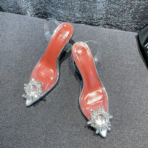dress shoes 2021 summer sun flower crystal buckle pvc slingback thin high heels elegant women casual sandals, Black
dress shoes 2021 summer sun flower crystal buckle pvc slingback thin high heels elegant women casual sandals, Black