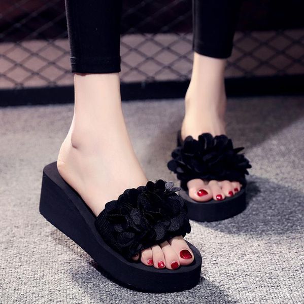 women's flower outdoor fashion leisure platform slippers 2021 casual beach wedge slip on zapatillas de plataform #3, Black
women's flower outdoor fashion leisure platform slippers 2021 casual beach wedge slip on zapatillas de plataform #3, Black