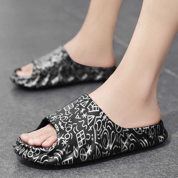 2021 summer new slippers men kanye coconut slippers black graffiti leisure flame thick bottom one line slippers
2021 summer new slippers men kanye coconut slippers black graffiti leisure flame thick bottom one line slippers