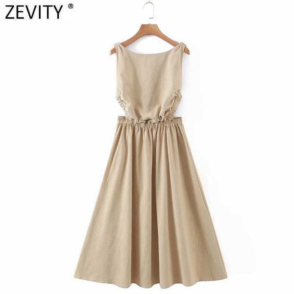 zevity women fashion solid color pleats elastic backless casual midi dress female chic spaghetti strap summer vestido ds8148 210603, Black;gray
zevity women fashion solid color pleats elastic backless casual midi dress female chic spaghetti strap summer vestido ds8148 210603, Black;gray