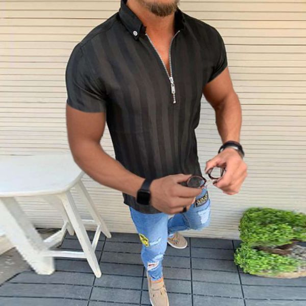 shirtscasual slim fit short sleeve t-shirt for men in spring and summer 2020, White;black
shirtscasual slim fit short sleeve t-shirt for men in spring and summer 2020, White;black