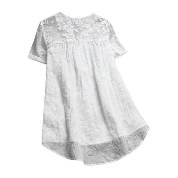 women's blouses & shirts wrinkles irregular women casual o-neck printed loose girls button mid-length cotton summer fashion femme cloth, White
women's blouses & shirts wrinkles irregular women casual o-neck printed loose girls button mid-length cotton summer fashion femme cloth, White