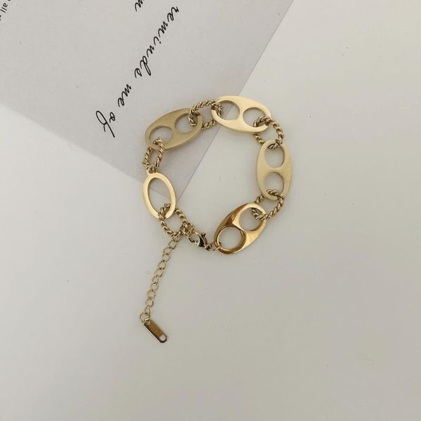 link, chain bracelets nose titanium steel bracelet female niche design coarse jewelry light luxury exquisite do not, Black
link, chain bracelets nose titanium steel bracelet female niche design coarse jewelry light luxury exquisite do not, Black