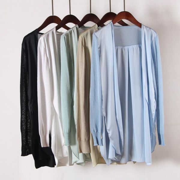 women's jackets summer linen thin knitted prevent bask coats women solid color loose chiffon full sleeve open stitch clothes female wi, Black;brown
women's jackets summer linen thin knitted prevent bask coats women solid color loose chiffon full sleeve open stitch clothes female wi, Black;brown