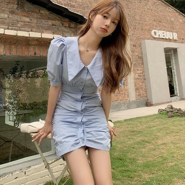 temperament office fashion slim summer women dresses blue puff short sleeve single breasted pleated shirts dress wrap hip mini sexy, Black;gray
temperament office fashion slim summer women dresses blue puff short sleeve single breasted pleated shirts dress wrap hip mini sexy, Black;gray
