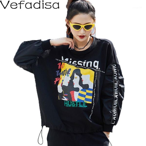 vefadisa character print women sweatshirt 2021 spring letter pullover coat long sleeve patchwork black qyf5056 women's hoodies & sweats
vefadisa character print women sweatshirt 2021 spring letter pullover coat long sleeve patchwork black qyf5056 women's hoodies & sweats