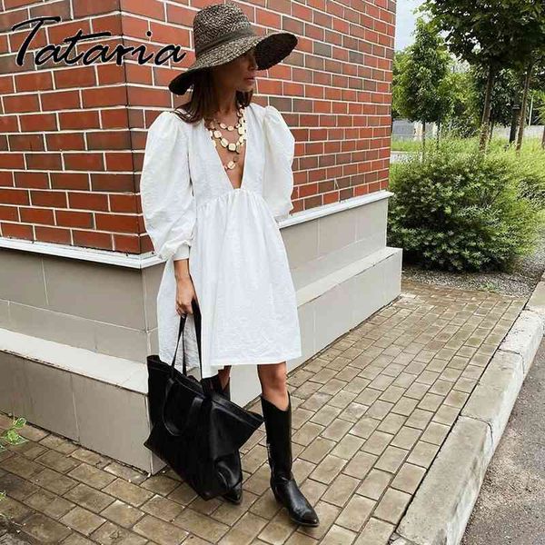 summer cotton dress for ladies deep v-neck shirt women black loose puff sleeve casual white solid mid vestidos 210514, Black;gray
summer cotton dress for ladies deep v-neck shirt women black loose puff sleeve casual white solid mid vestidos 210514, Black;gray