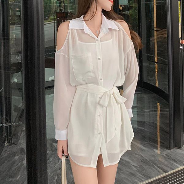 women's tracksuits outfits korean style fall casual long off the shoulder single breasted shirt blouse + wide leg shorts two piece set, Gray
women's tracksuits outfits korean style fall casual long off the shoulder single breasted shirt blouse + wide leg shorts two piece set, Gray