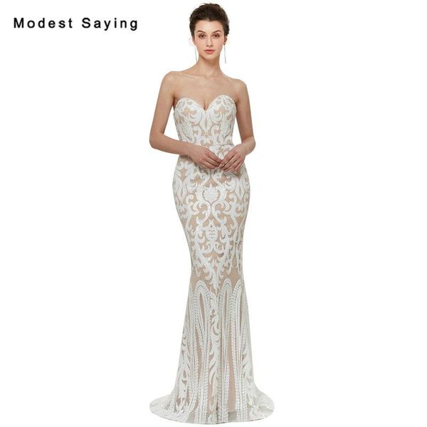 party dresses luxury sheer ivory mermaid sequined lace evening 2021 with nude lining sweetheart women engagement prom gowns, White;black
party dresses luxury sheer ivory mermaid sequined lace evening 2021 with nude lining sweetheart women engagement prom gowns, White;black