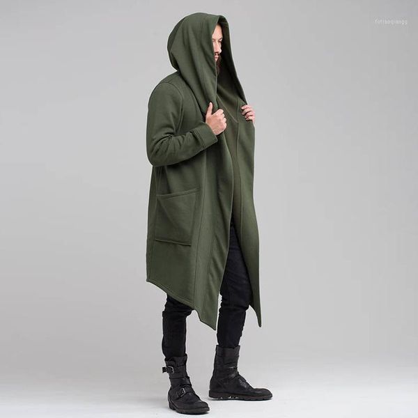 men's jackets men fashion streetwear autumn winter solid long cardigan cloak overcoat hoodies 2021 casual sleeve hooded jacket, Black;brown
men's jackets men fashion streetwear autumn winter solid long cardigan cloak overcoat hoodies 2021 casual sleeve hooded jacket, Black;brown