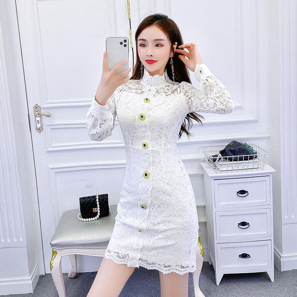 casual dresses french elegant heavy industry lace dress female custom vintage gem buckle long sleeve women's, Black;gray
casual dresses french elegant heavy industry lace dress female custom vintage gem buckle long sleeve women's, Black;gray