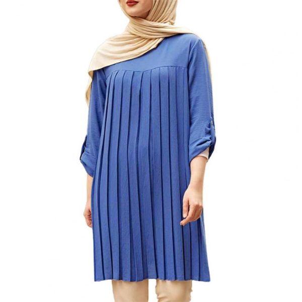 women's blouses & shirts tunic blue women long sleeve plus size blouse loose round neck solid color pleated warm shirt, White
women's blouses & shirts tunic blue women long sleeve plus size blouse loose round neck solid color pleated warm shirt, White