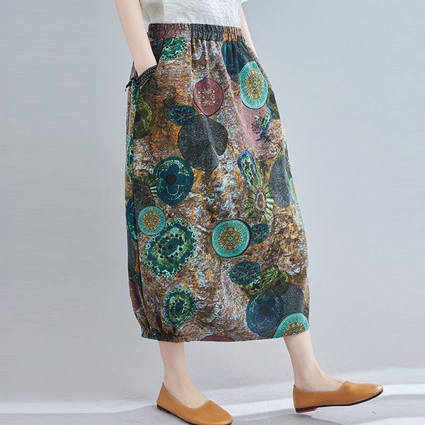 women cotton linen casual skirts new spring arts style vintage print loose comfortable female high waist long skirt s3341 210412, Black
women cotton linen casual skirts new spring arts style vintage print loose comfortable female high waist long skirt s3341 210412, Black