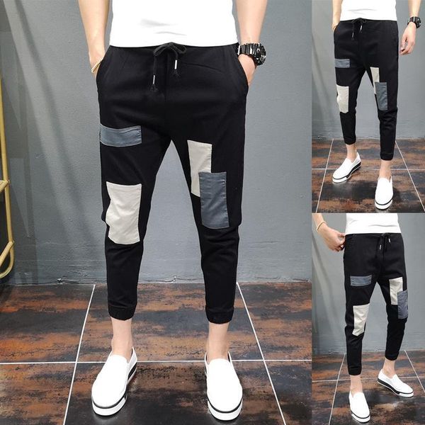 men's pants summer patch thin fashion casual korean slim small leg harun capris, Black
men's pants summer patch thin fashion casual korean slim small leg harun capris, Black
