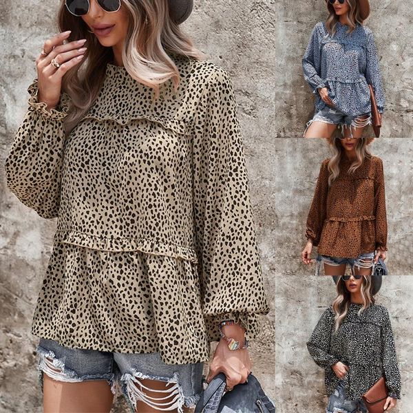 women's blouses & shirts ladies casual loose irregular dot printing lace collar ruffle long sleeve blouse for vacation travel summer a, White
women's blouses & shirts ladies casual loose irregular dot printing lace collar ruffle long sleeve blouse for vacation travel summer a, White