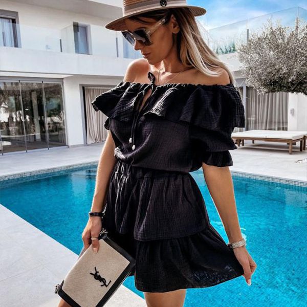 casual dresses ruffle off shoulder mini layer boho beach summer dress female vestidos 2021 8cxr, Black;gray
casual dresses ruffle off shoulder mini layer boho beach summer dress female vestidos 2021 8cxr, Black;gray
