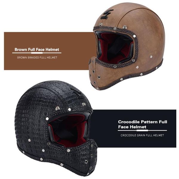 motorcycle helmets classic vintage full face leather helmet dot certified motorbike riding casco
motorcycle helmets classic vintage full face leather helmet dot certified motorbike riding casco