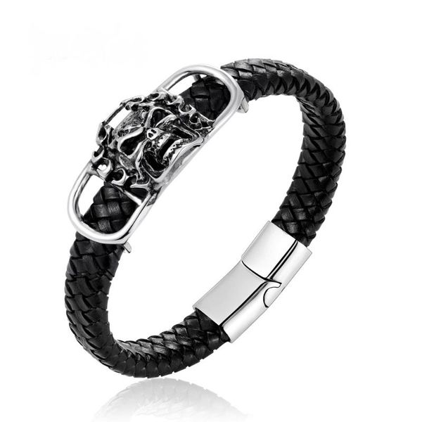 charm bracelets bobasi skull braided genuine leather bracelet stainless steel skeleton punk bangles titanium fashion vintage for men, Golden;silver
charm bracelets bobasi skull braided genuine leather bracelet stainless steel skeleton punk bangles titanium fashion vintage for men, Golden;silver