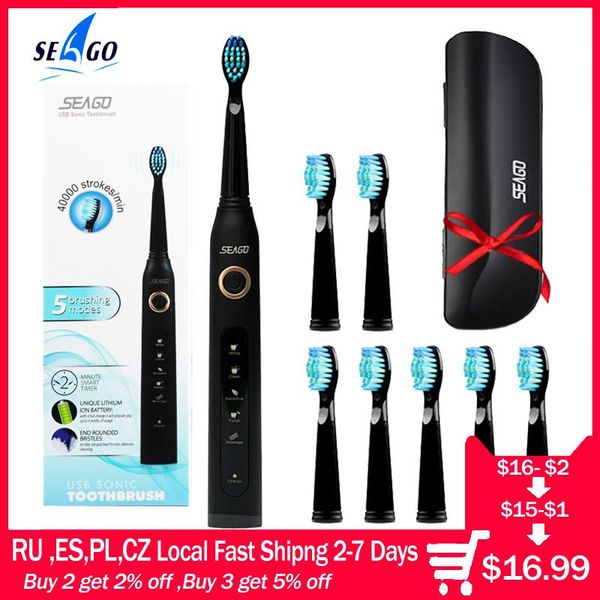 smart electric toothbrush seago sonic sg-507 timer brush 5 mode usb charger rechargeable tooth brushes replacement heads set
smart electric toothbrush seago sonic sg-507 timer brush 5 mode usb charger rechargeable tooth brushes replacement heads set