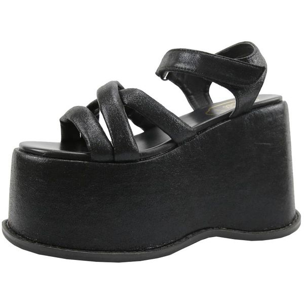 sandals women's black strappy high heels platform 12.5cm shoes round toe japanese style students
sandals women's black strappy high heels platform 12.5cm shoes round toe japanese style students