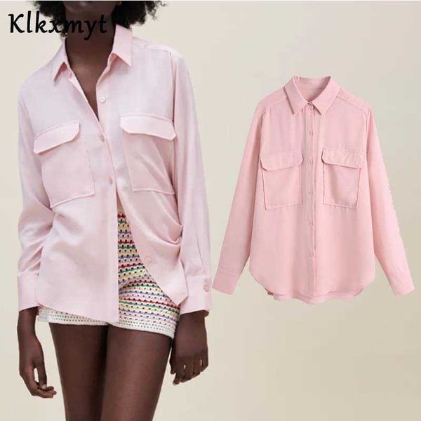 klkxmyt za women vintage double pockets patch casual smock blouse female long sleeve single breasted shirts chic 210527, White
klkxmyt za women vintage double pockets patch casual smock blouse female long sleeve single breasted shirts chic 210527, White