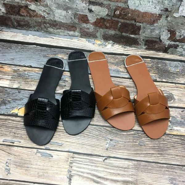 slippers black brown outdoor beach women flat with casual ladies lazy cross-woven one-line slipper
slippers black brown outdoor beach women flat with casual ladies lazy cross-woven one-line slipper