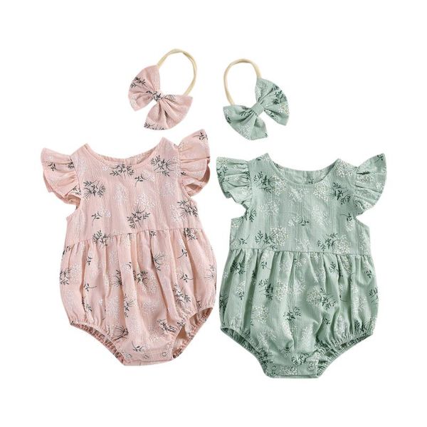 jumpsuits baby romper with headband, floral print round collar sleeve bodysuit+ hair band for girls pink/green, Blue
jumpsuits baby romper with headband, floral print round collar sleeve bodysuit+ hair band for girls pink/green, Blue