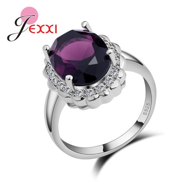 cluster rings pure silver for lady elegent 925 sterling women purple crystal with small cz wedding party, Golden;silver
cluster rings pure silver for lady elegent 925 sterling women purple crystal with small cz wedding party, Golden;silver