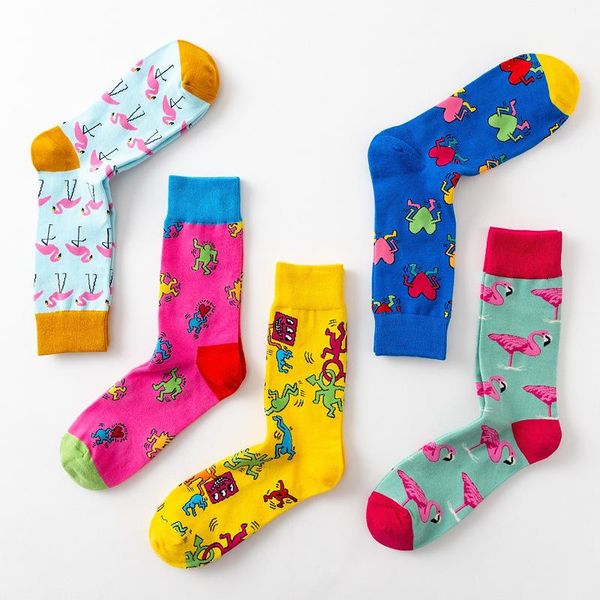 men's socks creativity cartoon graffiti funny cotton for spring autumn winter middle tube gift men 51801, Black
men's socks creativity cartoon graffiti funny cotton for spring autumn winter middle tube gift men 51801, Black