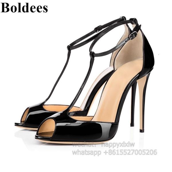 sandals beauty designer t-bar ankle straps buckle thin high heel peep toe summer for women qys7, Black
sandals beauty designer t-bar ankle straps buckle thin high heel peep toe summer for women qys7, Black