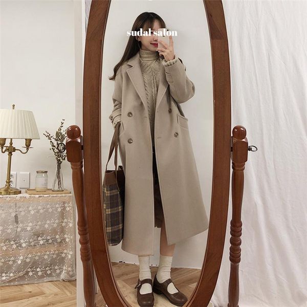women's wool & blends korean chic medium and long cotton jacket 2021 winter coats jackets women coat, Black
women's wool & blends korean chic medium and long cotton jacket 2021 winter coats jackets women coat, Black
