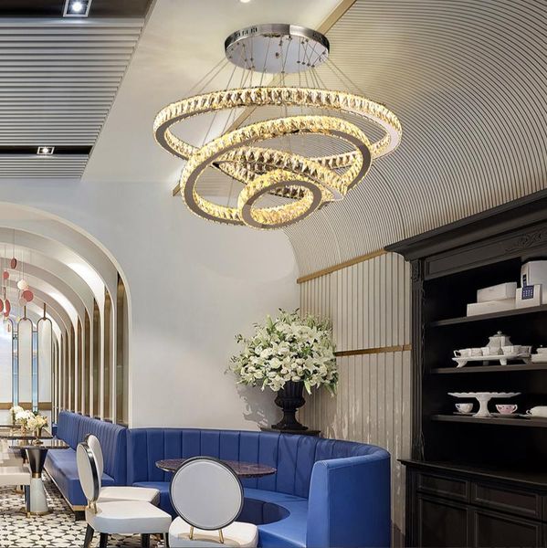 pendant lamps modern chrome chandelier crystals diamond ring led lamp stainless steel hanging light adjustable for living room bedroom lobby
pendant lamps modern chrome chandelier crystals diamond ring led lamp stainless steel hanging light adjustable for living room bedroom lobby