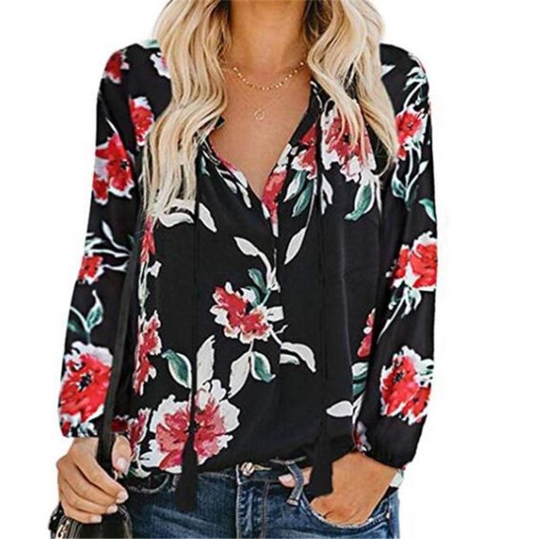 women's blouses & shirts missky spring autumn shirt for women floral printing long sleeve large v collar pullover loose drawstring fema, White
women's blouses & shirts missky spring autumn shirt for women floral printing long sleeve large v collar pullover loose drawstring fema, White