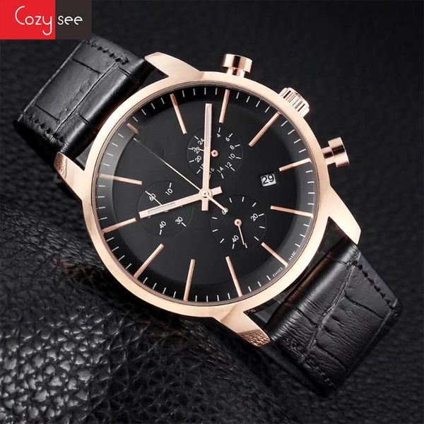 cozysee 01 quartz calendar luxury classic brand watch for gentleman alarmclock with leather wristband wristwatches, Slivery;brown
cozysee 01 quartz calendar luxury classic brand watch for gentleman alarmclock with leather wristband wristwatches, Slivery;brown
